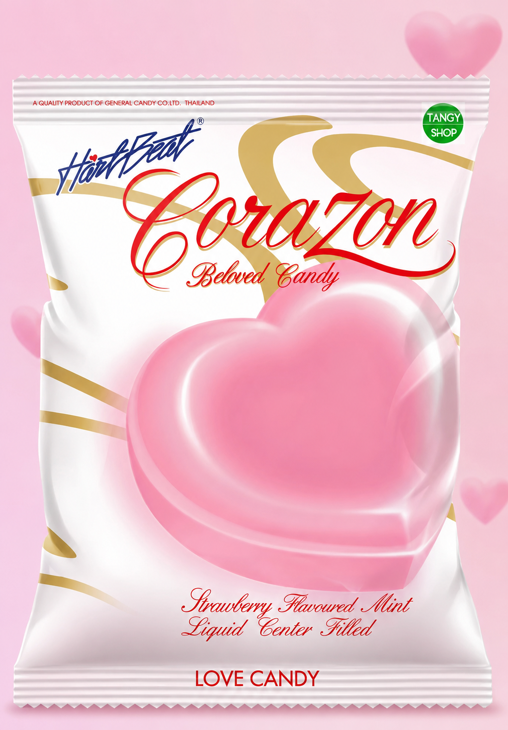 Heartbeat Candy with strawberry filling inside | Pack of 20 | BH Chatpata House